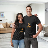 T-shirt Logo d'entreprise en or noir