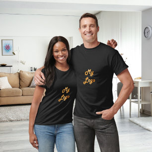 T-shirt Logo d'entreprise en or noir