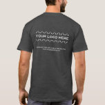 T-shirt Logo d'entreprise Heather Grey<br><div class="desc">Modèle d'entreprise gris cuir personnalisé simple dans un style minimaliste moderne avec modèle facile à mettre à jour pour le logo de votre entreprise. Logo de l'entreprise à l'avant gauche; logo de la grande entreprise et texte personnalisé à l'arrière. Conçu avec une image de bannière de logo horizontal, vous pouvez...</div>