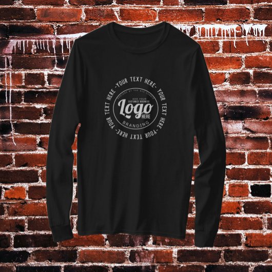 T-shirt Logo d'entreprise noir personnalisé - Échange d'em