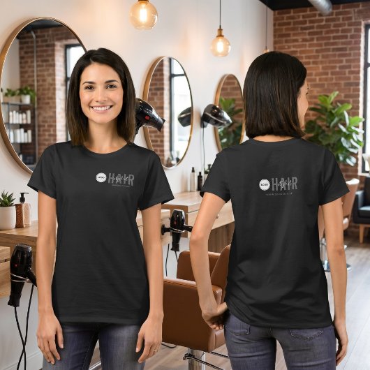 T-shirt Logo d'entreprise Nom de l'employé Coiffeur cheveu