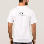 T-shirt Logo d'entreprise personnalisé avec poignées socia<br><div class="desc">Voici notre logo d'affaires personnalisé avec le T-shirt Social Handles, la façon idéale de présenter votre marque et de se connecter avec votre public. Ce t-shirt blanc sert de toile blanche pour votre logo personnalisé et les poignées de médias sociaux, vous permettant de créer un design personnalisé et attrayant. L'avant...</div>