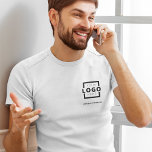 T-shirt Logo d'entreprise personnalisé Uniforme employé<br><div class="desc">Faites la promotion de votre entreprise sur votre t-shirt, où que vous alliez. Créez votre propre t-shirt personnalisé avec le logo de votre entreprise. L'impression peut être placée sur l'avant, la zone de poche et l'arrière. Porter des t-shirts promotionnels avec votre logo d'entreprise lors de salons professionnels et d'autres événements...</div>