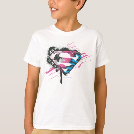 T-shirt Logo des Coeurs Supergirl (Devant)
