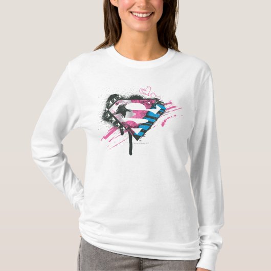 T-shirt Logo des Coeurs Supergirl (Devant)