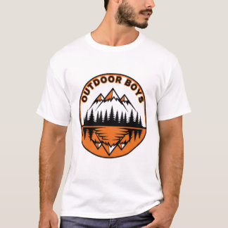 T-shirt Logo des garçons de plein air