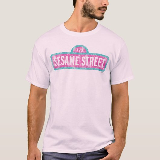 T-shirt Logo des signes rose sésame Street (Devant)