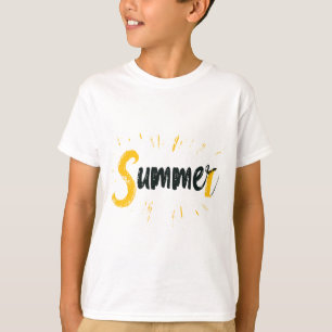 T-shirt Logo d'été - Conception de texte d'été