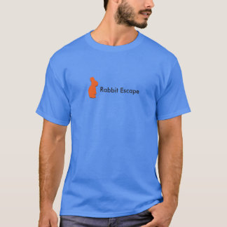 T-shirt Logo d'évasion de lapin+T-shirt nommé (bleu)