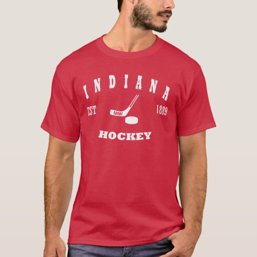 T-shirt Logo d'hockey de l'Indiana rétro (Devant)