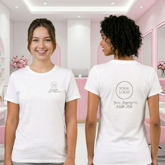 T-shirt Logo disant Nom de l'employé de la technologie des