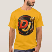 T-Shirt Logo DJ Platine Or (Devant)