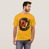 T-Shirt Logo DJ Platine Or (Devant entier)