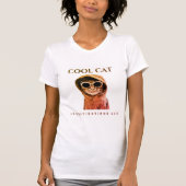 T-shirt Logo d'origine du chat cool - couché de soleil (Devant)