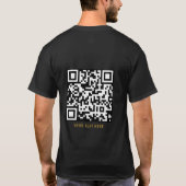 T-shirt Logo double face QR Code promotionnel unique Noir (Dos)