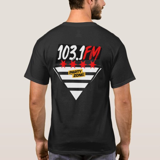T-shirt Logo du Chicago Stars Party Zone 103.1 FM (Dos)
