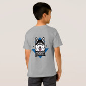 T-shirt Logo du chien cool Husky Tee (Dos entier)