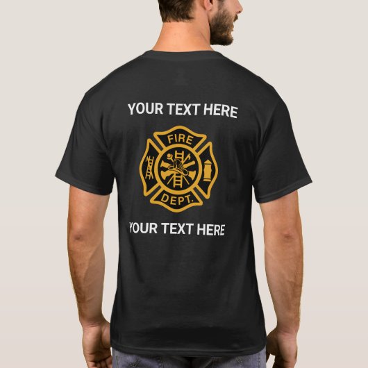 T-shirt Logo du Create Your Own Personalized Fire (Dos)