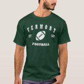 T-shirt Logo du football du Vermont rétro (Devant)