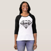 T-shirt Logo du Jacquard noir Supergirl (Devant entier)