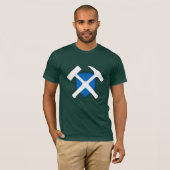 T-shirt Logo du marteau de géologue - Version Écosse (Devant entier)