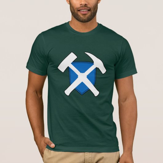 T-shirt Logo du marteau de géologue - Version Écosse (Devant)