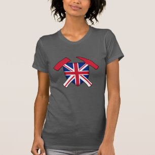 T-shirt Logo du marteau de géologue - Version Union Jack
