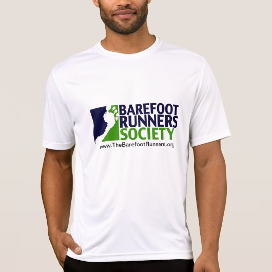 T-shirt logo du microfiber des hommes+URL (Devant)