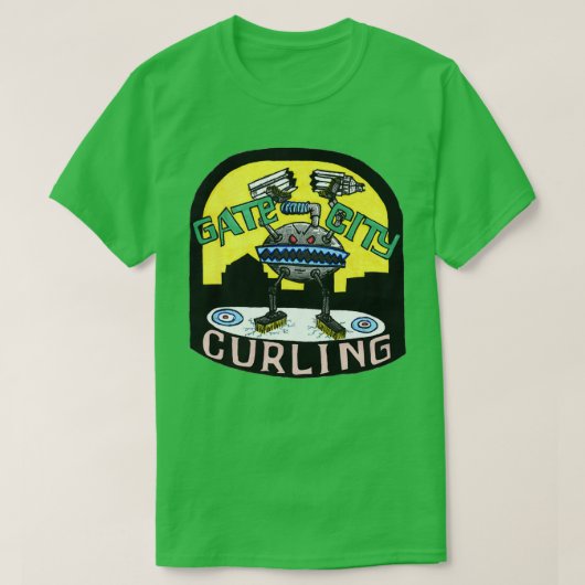 T-shirt Logo du monstre de curling de Gate City (Design devant)