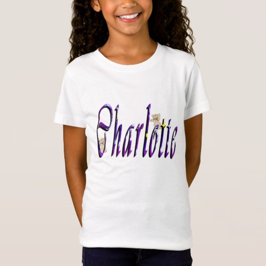T-Shirt Logo du nom Charlotte, (Devant)