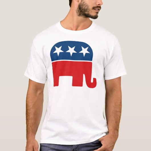 T-shirt Logo du parti républicain - GOP Elephant (Devant)