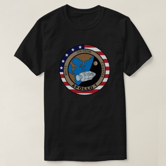 T-shirt Logo du patch de mission Apollo 1 (Design devant)