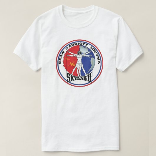T-shirt Logo du patch de mission de Skylab 2 Vitruvian Man (Design devant)