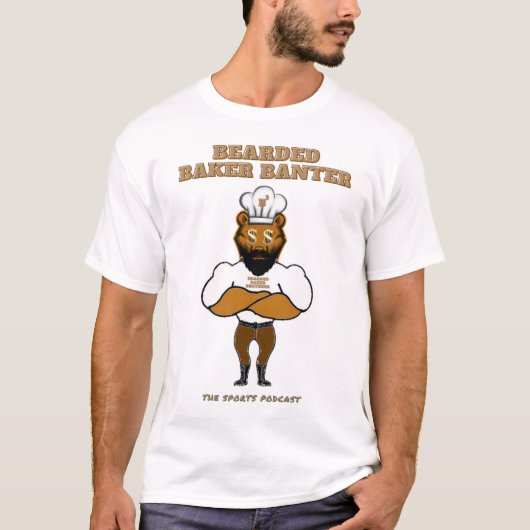 T-shirt Logo du podcast Beared Baker Banter (Devant)