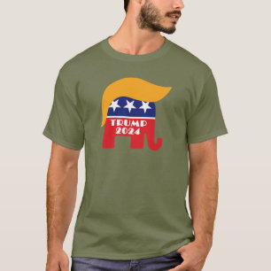 T-shirt Logo du président Trump 2024 pour les éléphants ré