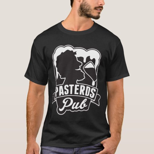 T-shirt Logo du Pub B&W de Pasterds (Devant)