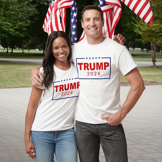 T-shirt Logo du rectangle classique Trump 2024