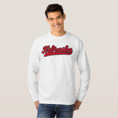 T-shirt Logo du script Nebraska | Pride rétro Red State (Devant entier)