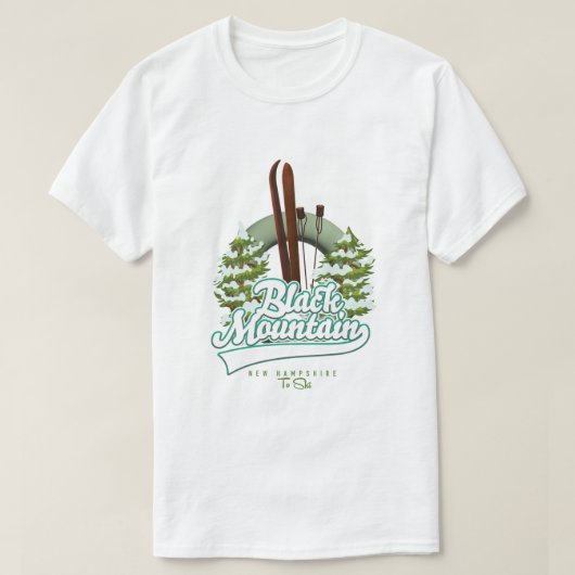 T-shirt Logo du ski du New Hampshire de Black Mountain. (Design devant)