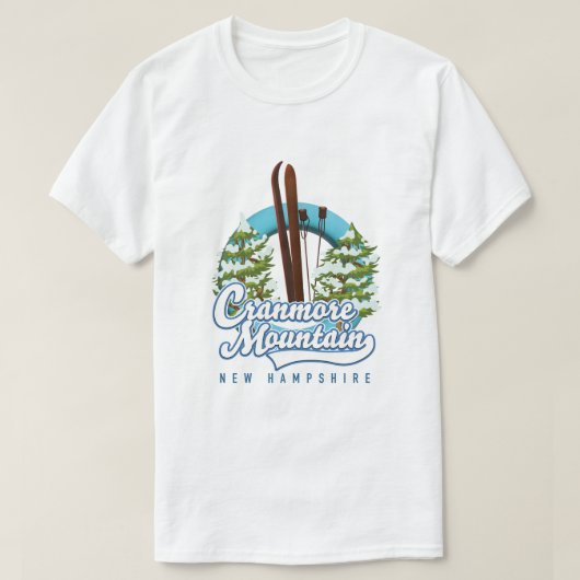 T-shirt Logo du ski du New Hampshire de Cranmore Mountain (Design devant)
