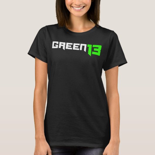 T-shirt Logo du vert 13 (noir) (Devant)