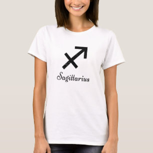 T-shirt Logo du zodiaque Sagittaire Noir