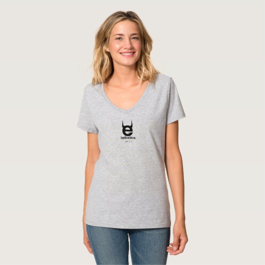 T-shirt logo « e » maléfique noir (Devant entier)