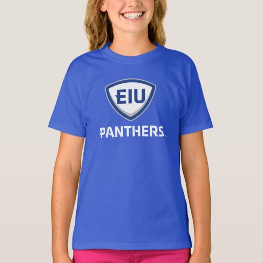 T-shirt Logo Eastern Illinois Panthers Shield & Wordmark (Devant)