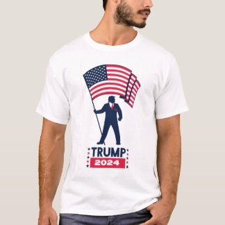 T-shirt Logo Élection 2024 Donald Trump Pour Président