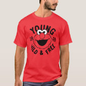 T-shirt Logo Elmo Skate - Young, Wild & Free 1969 (Devant)