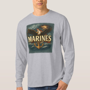 T-shirt Logo Emblème Vétéran Corps des Marines