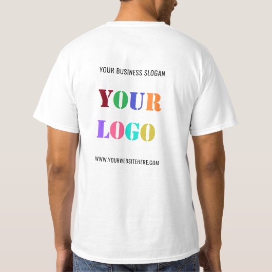T-shirt Logo Entreprise Personnalisé Texte Entreprise T-Sh (Dos)