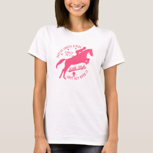 T-shirt Logo équestre de rose de tee - shirt de cheval de