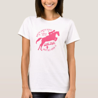 T-shirt Logo équestre de rose de tee - shirt de cheval de